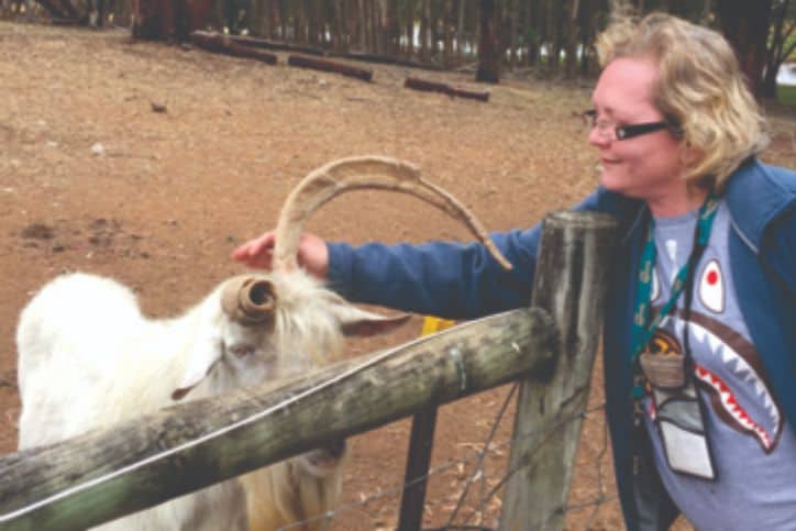 Yeva Gibson at the Diamond Forest Farm Stay