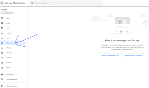 Google My Business messaging