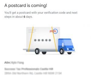 postcard Google my business