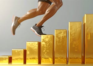 gold bar chart