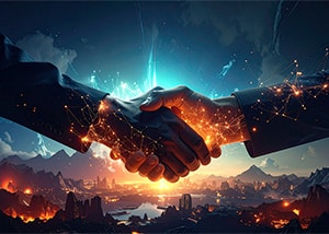 Shaking hands